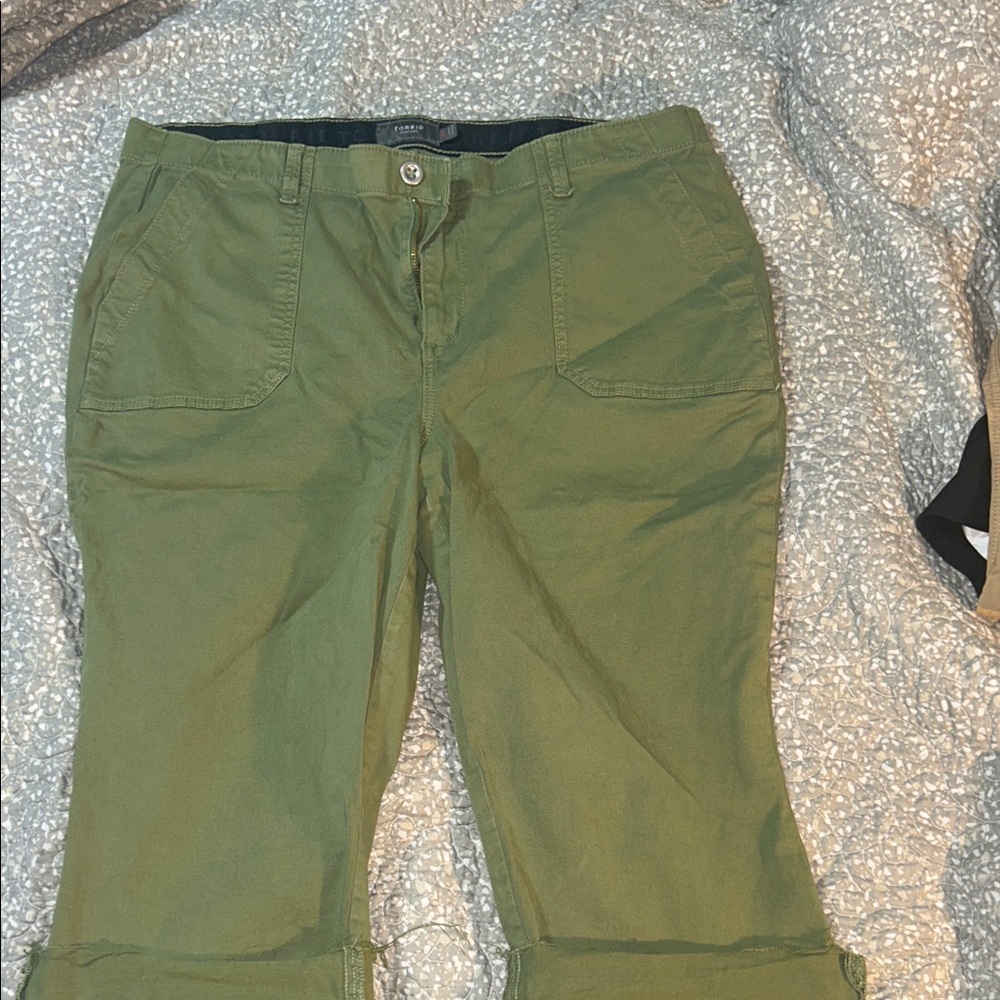 Torrid Green Cropped Pants 20 plus